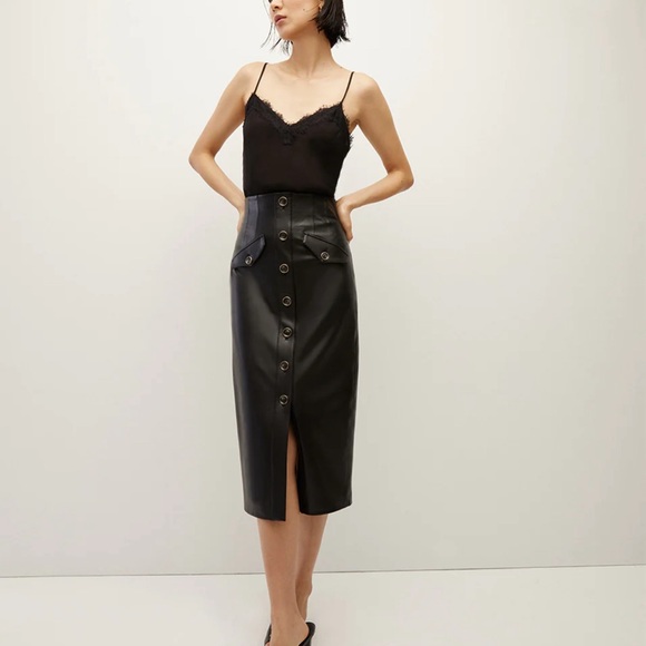 BARRIE VEGAN LEATHER SKIRT - Picture 8 of 8